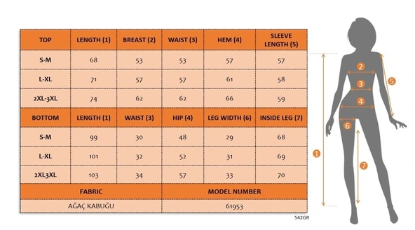 MDB Kadın Uzun Kollu Kapşonlu Meloni Bluz Ve Pantolon Ikili Takım - Resim 5