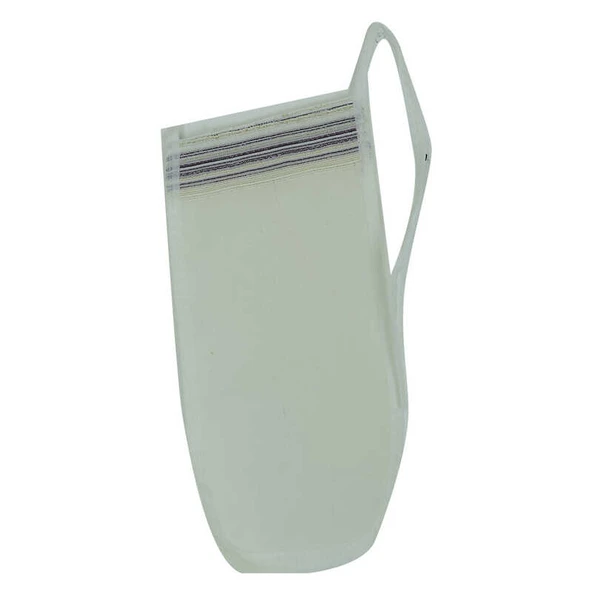 İpek Sırt ve Vücut Kesesi Beyaz 17x25 - Resim 2