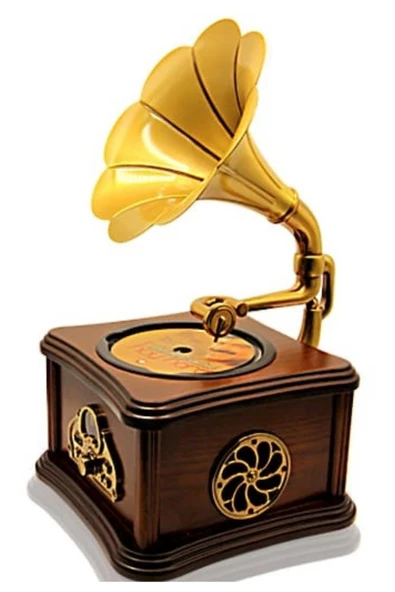 Nostaljik Radyo Gramofon Tasarımlı USB Bluetooth Hoparlör FM Radyo Şarjlı - Resim 9