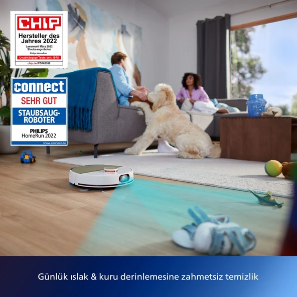 Philips XU7000/02 7000 Serisi Islak Kuru Robot Süpürge Beyaz - Resim 7