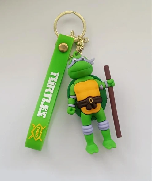 Silikon Anahtarlık Ninja Kaplumbağalar Donatello Karakter Figür Çanta Süsü Oyuncak ürün görseli 1