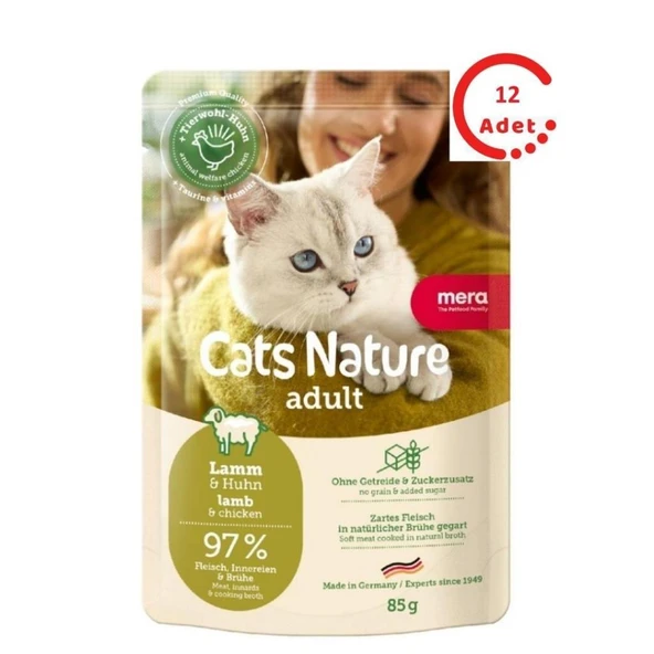 Mera Kuzulu Yetişkin Kedi Yaş Maması 85 Gr x 12 Adet ürün görseli 1