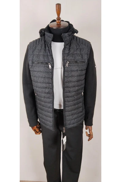 Örme kollu şişme mont ürün görseli 1