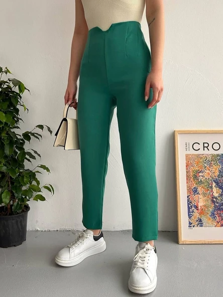 Atlas fletolu pantolon petrol yeşili - Resim 2