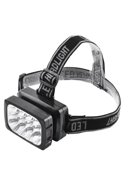12 Ledli Şarjlı Kafa Lambası Power Ledli Kafa Feneri Tepe Lambası ürün görseli 1