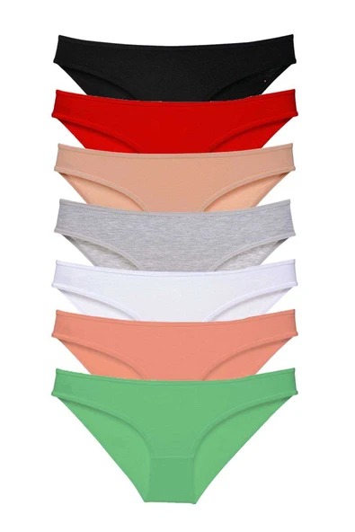 7 adet Süper Eko Set Likralı Kadın Slip Külot Set 1 ürün görseli 1