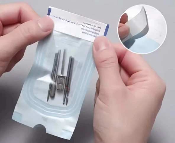 Mini Alet Sterilizasyon Zarfı - İndikatörlü Sterilizasyon Paketi 57x130mm (200 Adet) - Resim 3