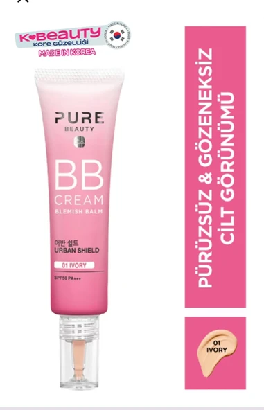 PURE BEAUTY Bb Krem Spf50 Pa Ivory 30 ml ürün görseli 1