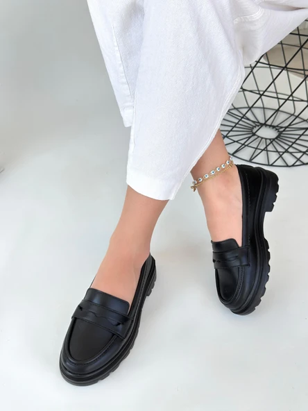 Narli Siyah Cilt Oxford Ayakkabı ürün görseli 1