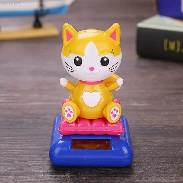 Solar Sallanan Kedi (Güneş Enerjili) ürün görseli 1