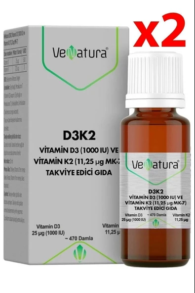 Venatura Vitamin D31000 Iu ve Vitamin K2 11,25 Ug Mk-7 2 Adet ürün görseli 1