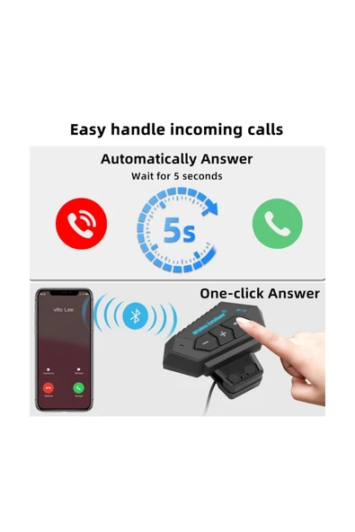 Bt12 Kask Kulaklık Bluetooth Motosiklet Kulaklık Interkom Motorsiklet Kulaklık - Resim 4