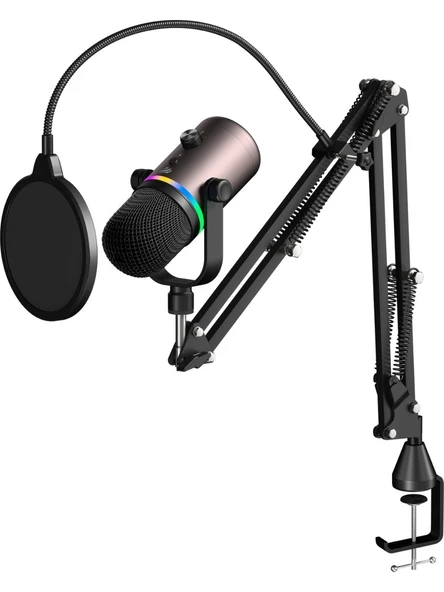 Havit Gamenote GK63 PRO RGB Gaming Profesyonel Oyuncu Yayıncı Mikrofonu ve Masa Standı - Resim 4