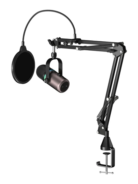 Havit Gamenote GK63 PRO RGB Gaming Profesyonel Oyuncu Yayıncı Mikrofonu ve Masa Standı - Resim 5