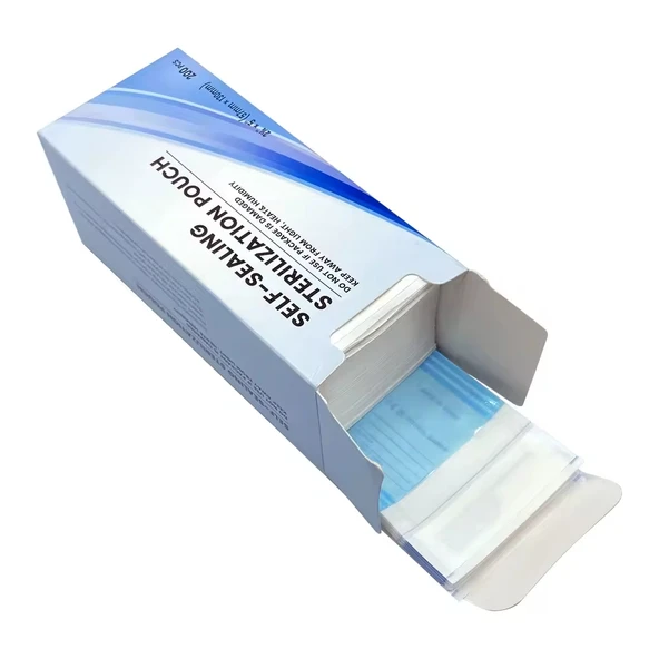 Mini Alet Sterilizasyon Zarfı - İndikatörlü Sterilizasyon Paketi 57x130mm (200 Adet) ürün görseli 1