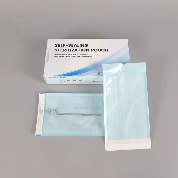 200lü Büyük Alet Sterilizasyon Zarfı - İndikatörlü Sterilizasyon Paketi 135x280mm (200 Adet) - Resim 5