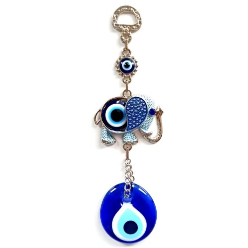 Cam Nazar Boncuklu Filli Mini Duvar Süsü ürün görseli 1