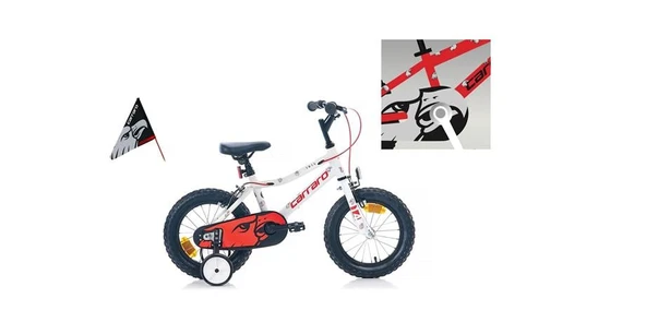 CARRARO RED EAGLE ERKEK ÇOCUK BİSİKLETİ 230H V 14 JANT KIRMIZI SİYAH ürün görseli 1