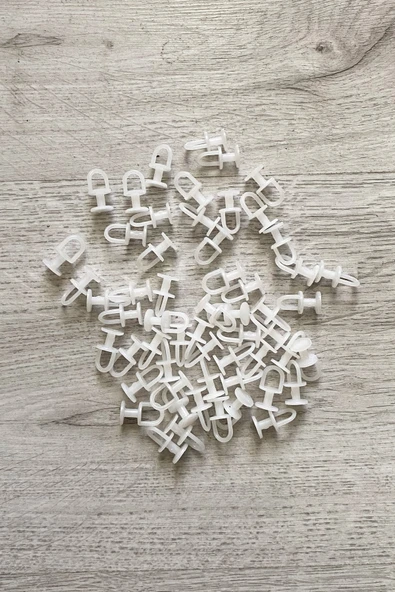 Dikmeli Sistem 75 adet Tül ve Perde Düğmesi Sağlam Korniş Halkası ürün görseli 1