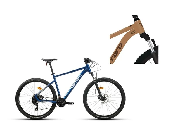 CARRARO CRX 921 ERKEK DAĞ BİSİKLETİ 440H HD 29 JANT 21 VİTES MAT BRONZ KAHVERENGİ ürün görseli 1