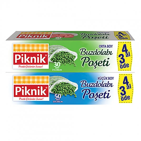 Piknik Buzdolabı Poşeti Karma 4 Al 3 Öde