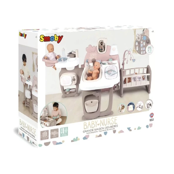 Smoby Baby Nurse Bebek Aktivite Merkezi Oyun Seti 220376 - Resim 5