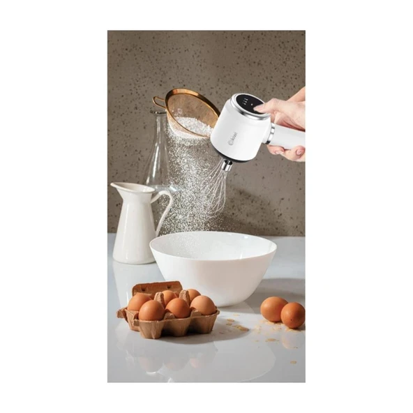 Kmx-3612 3 Hız Kademeli Şarjlı El Mikseri - Resim 2