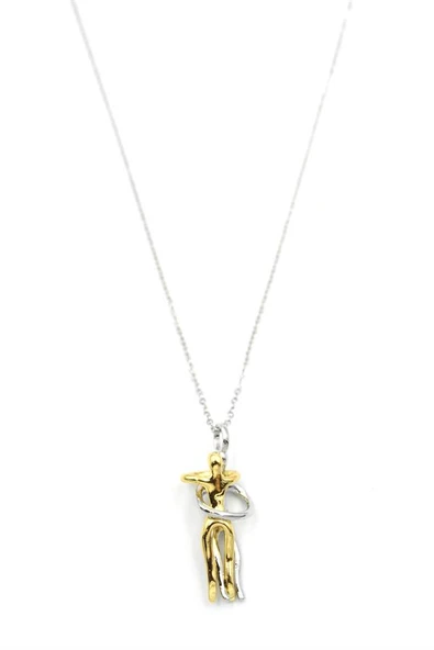 Sarılan Çift Kolye - Gümüş ürün görseli 1