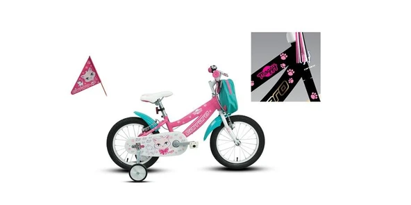 CARRARO MOGGY KIZ ÇOCUK BİSİKLETİ 250H V 20 JANT SİYAH ALTIN PEMBE ürün görseli 1