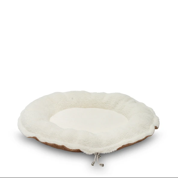 Pet Comfort Sunflower Çift Taraflı Terra/Ekru Kedi ve Köpek Yatağı 60cm - Resim 6