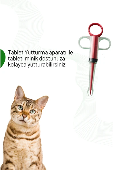 KorPet Kedi Köpek İç Dış Bitkisel Bakım Tablet damla + Hap yutturma aparatı Hediyeli FULL SET - Resim 2