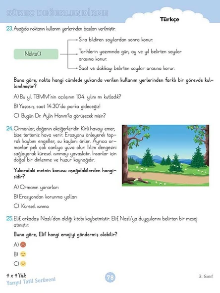 3. Sınıf 4x4’lük Yarıyıl Tatil Serüveni – Bilişsel Etkinlikler 2025 - Resim 3