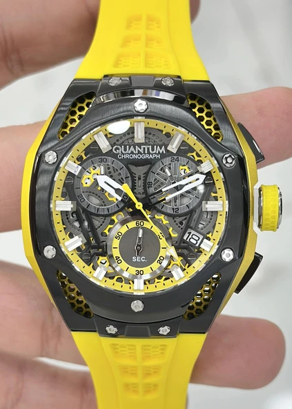 Qunatum Orijinal 2 Yıl Garantili Su Geçirmez Çelik Kordon Fonksiyonlu Erkek Kol Saati - Resim 5