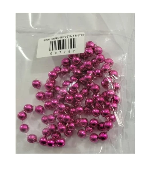 Sıralı Boncuk Fuşya 1 Metre - 3 paket ürün görseli 1