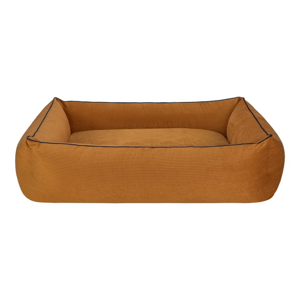 Pet Comfort Golf  Köpek Yatağı Hardal w Parliament Mavi Biye L 105x80cm ürün görseli 1