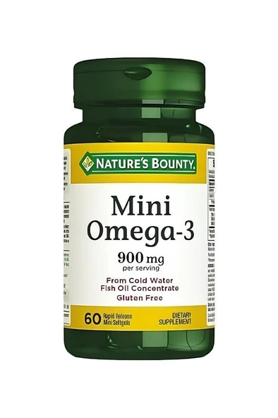 Natures Bounty Mini Omega 3 900 mg 60 Kapsül ürün görseli 1