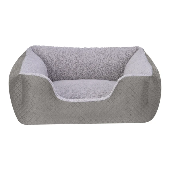Pet Comfort Echo  Kedi ve Köpek Yatağı Gri/Gri Peluş S 60x50cm ürün görseli 1