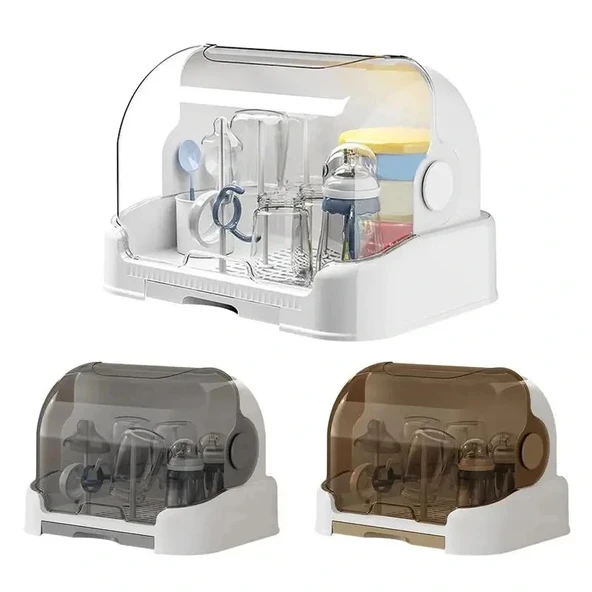 DailyTech Kapaklı Bebek Biberon Mutfak Eşyası Kurutma Saklama Standı Kutusu - Resim 6