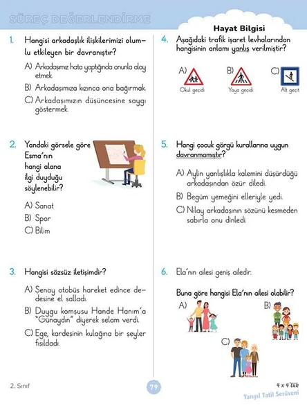 2. Sınıf 4x4’lük Yarıyıl Tatil Serüveni – Bilişsel Etkinlikler 2025 - Resim 9