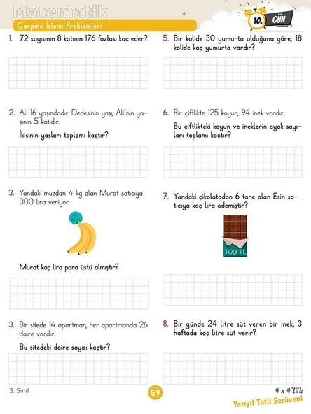 3. Sınıf 4x4’lük Yarıyıl Tatil Serüveni – Bilişsel Etkinlikler 2025 - Resim 7