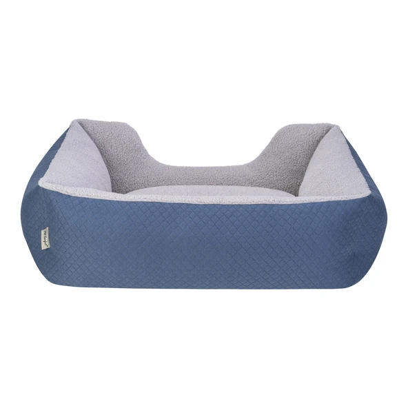 Pet Comfort Echo  Köpek Yatağı Mavi/Gri Peluş M 80x65cm - Resim 3