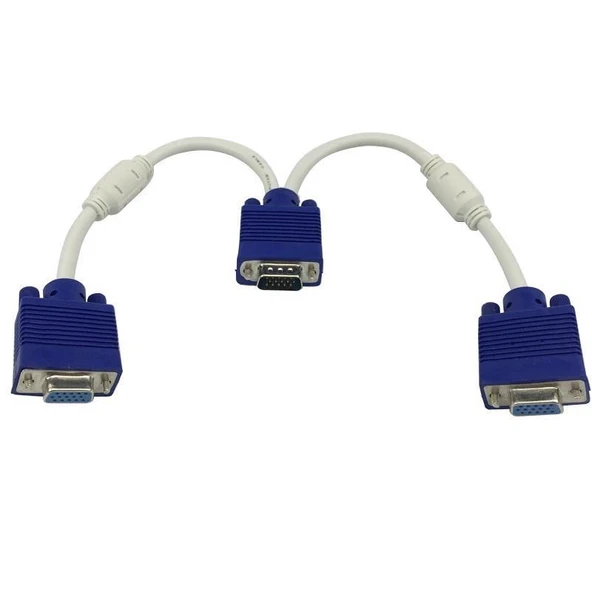 Vga Y Kablo Çoklayıcı Switch Kablosu + VGA KABLO - Resim 3