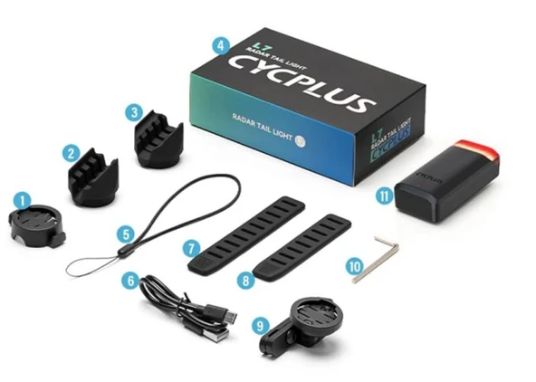 Cycplus L7 Bisiklet Radarı Işıklı RDR-100 - Resim 3