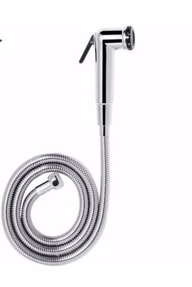 Çelik Spiral Hortumu Ile Tetikli Taharetmatik,pratik Tuvalet Wc Temizliği Taharat Ve Abdest Sistemi ürün görseli 1
