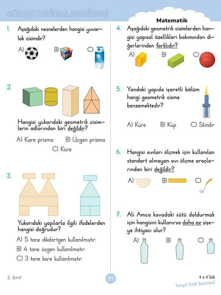 2. Sınıf 4x4’lük Yarıyıl Tatil Serüveni – Bilişsel Etkinlikler 2025 - Resim 2