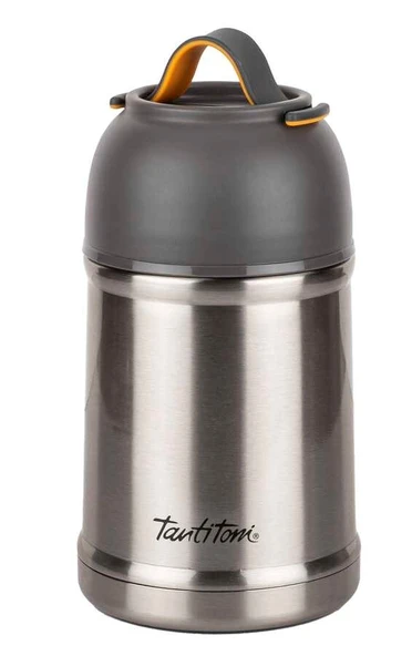 Tantitoni Gri Paslanmaz Çelik Kaşıklı Yemek Termosu 700ml ürün görseli 1