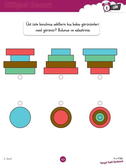 1. Sınıf 4x4’lük Yarıyıl Tatil Serüveni – Bilişsel Etkinlikler 2025 - Resim 5