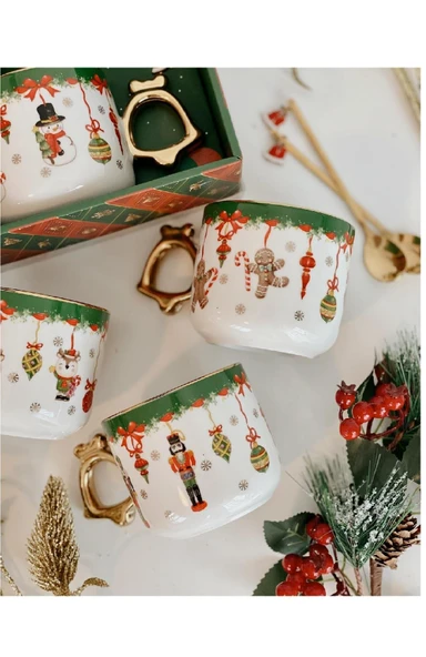 Tohana Altın Kaşıklı Porselen Kupa 10266 - Yeni Yıl - Resim 2