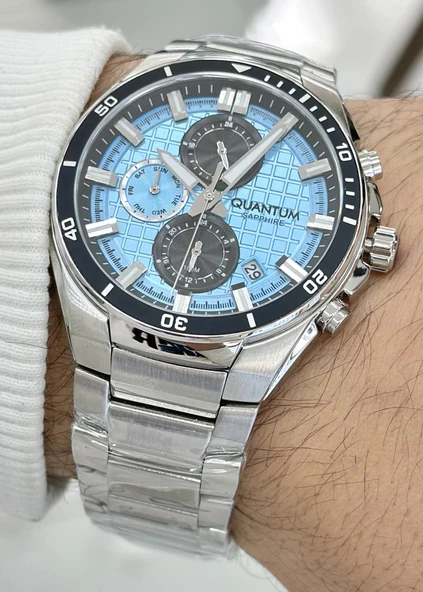 Qunatum Orijinal 2 Yıl Garantili Su Geçirmez Çelik Kordon Fonksiyonlu Erkek Kol Saati - Resim 3