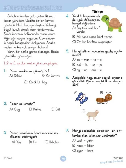 2. Sınıf 4x4’lük Yarıyıl Tatil Serüveni – Bilişsel Etkinlikler 2025 - Resim 3